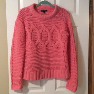 Banana Republic pink cable knit sweater